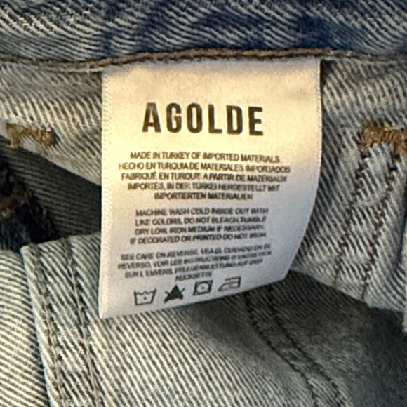 Agolde sz 26 Cooper Cargo Denim Jeans in Light Blue wash great condition - Picture 9 of 14